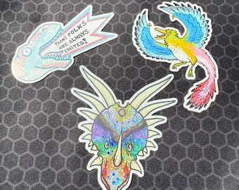 Dinosaur Pride Sticker Pack - 3 Limited Edition Stickers