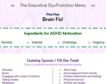 Executive Function Menu for ADHD and Neurodivergent Brains