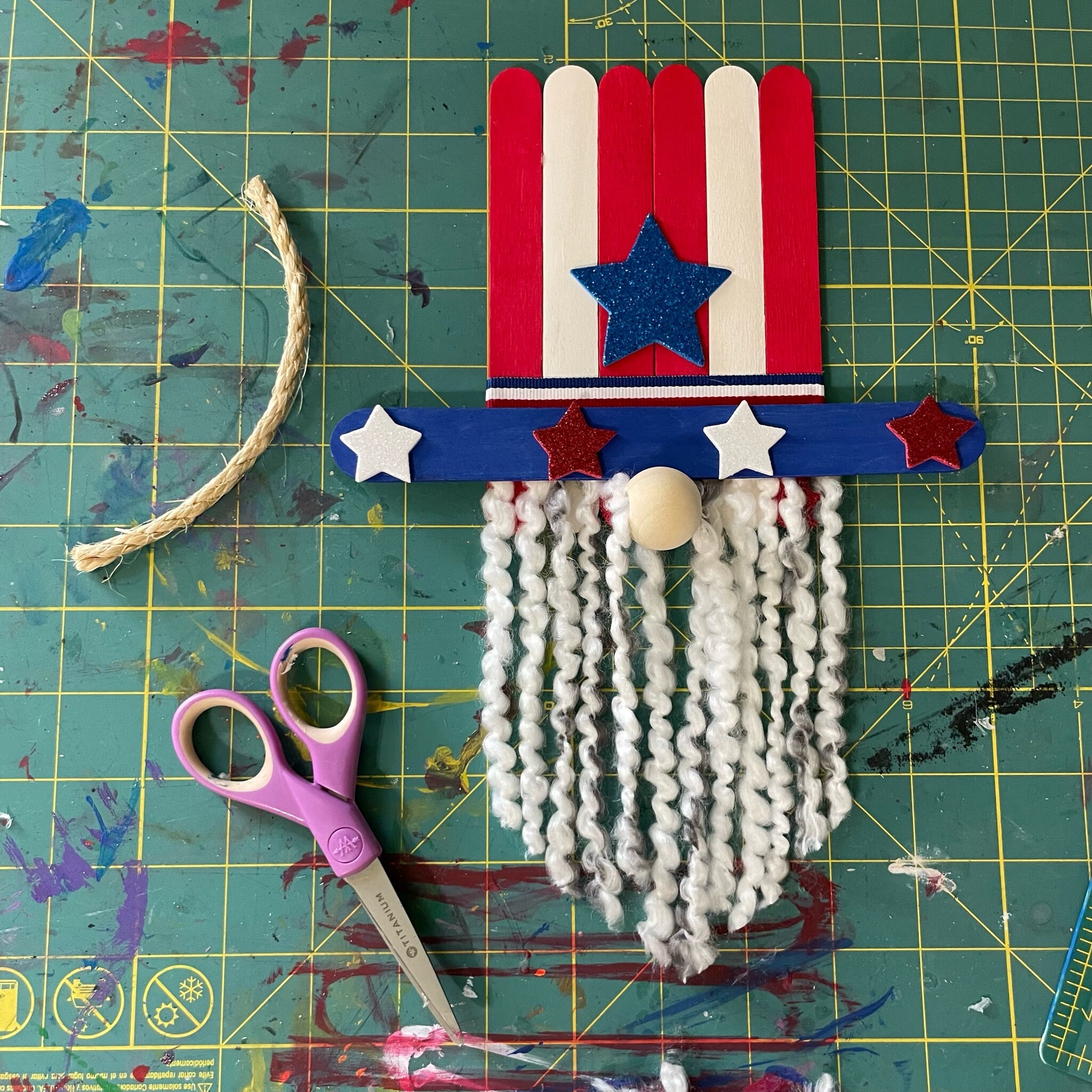 12 Popsicle Stick Uncle Sam Craft Kit Etsy UK