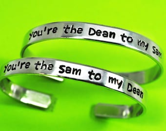 Du bist der Sam zu meinem Dean, du bist der Dean zu meinem Sam. Supernatural inspiriert passende Aluminium Armbänder