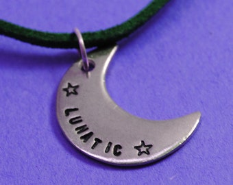 Lunatic - Pewter Crescent Moon Necklace