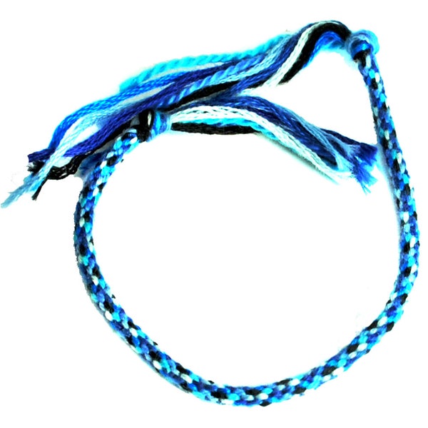 Kumihimo - Bracelet d’amitié tissé à la main avec huit brins de coton fil