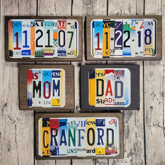 Custom License Plate Sign 10 Year Anniversary Gift Valentines Day Birthday Gift for Husband Be a Cool Gift Giver Real License Plates Etsy