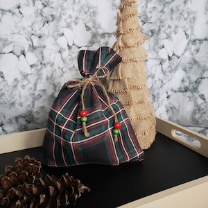 Wiederverwendbare Geschenktasche, Weihnachtsgeschenktasche, Zero Waste Geschenkverpackung, Stoff Geschenktasche, Flanell Weihnachtsgeschenk Tasche