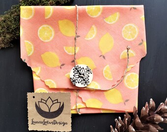 Beeswax Sandwich Wraps, High Quality Reusable Sandwich Wrap, Eco Friendly School Lunches by LunarLotusDesign on Etsy