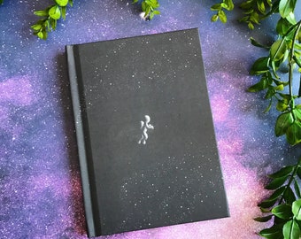 Astronaut Journal // outer space themed journal with astronaut and rocket artwork