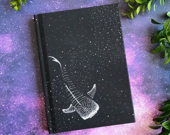 Whale Shark Journal // Dreamy Lined Journal with Deep Sea or Night Sky Theme