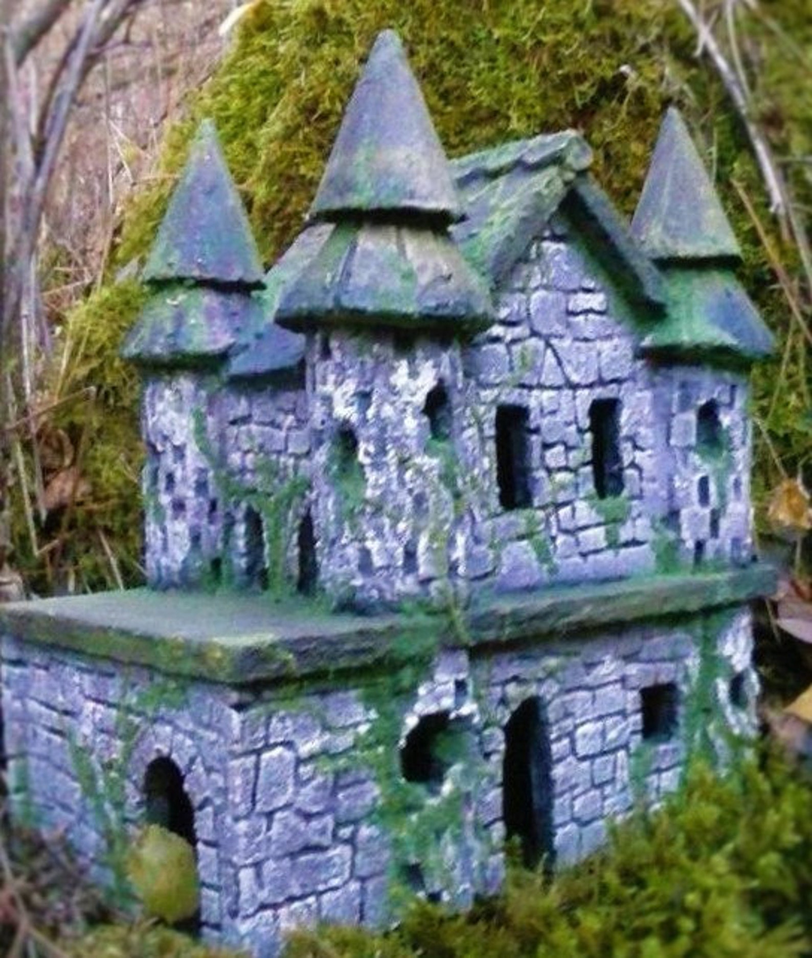 Faux STONE FAIRY CASTLE Fairy Castle Fairy House Fairy Etsy