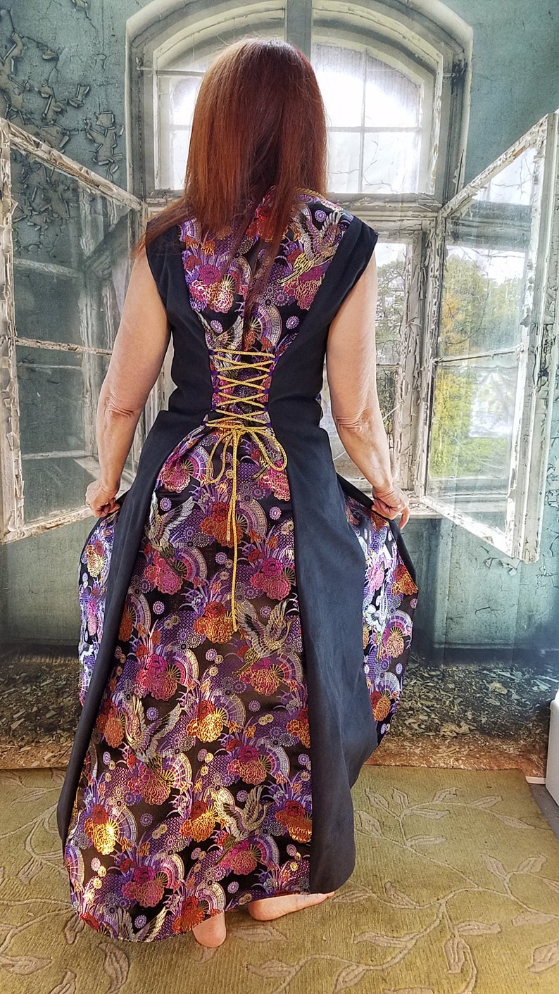 Anime with Purple Flower Girl Dress