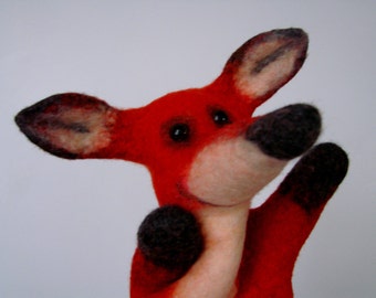 FOX felted puppet BiBaBo natural toys ecologically friendly toys