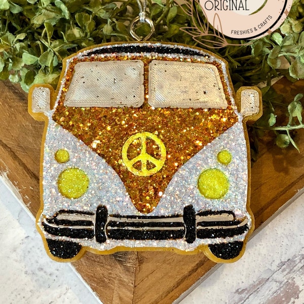 Made to Order Hippie Van Freshie | Peace Sign Freshie | Freshies | Car Freshener | Air Freshener