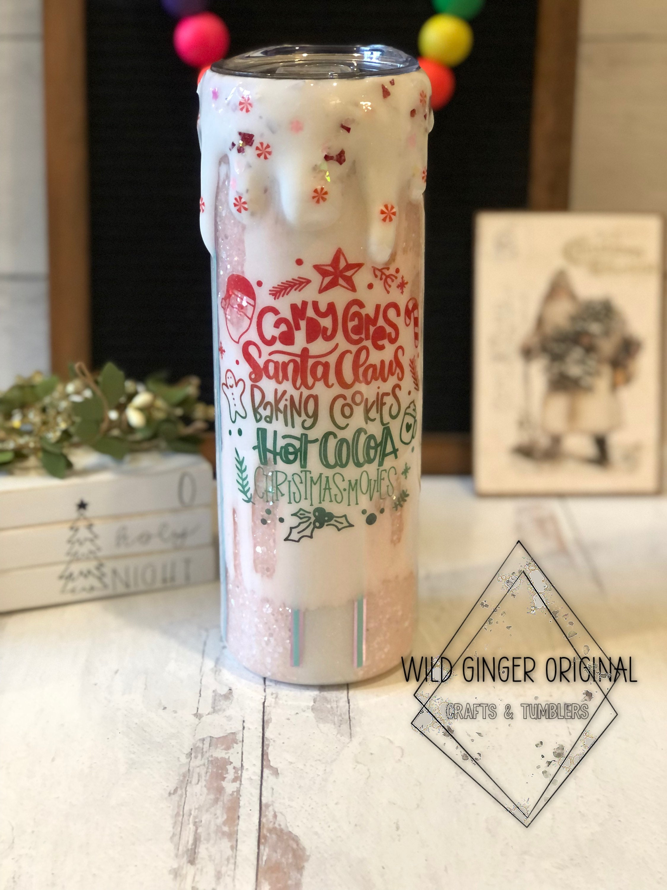 MADE TO ORDER Christmas Tumbler Glitter Tumbler Etsy