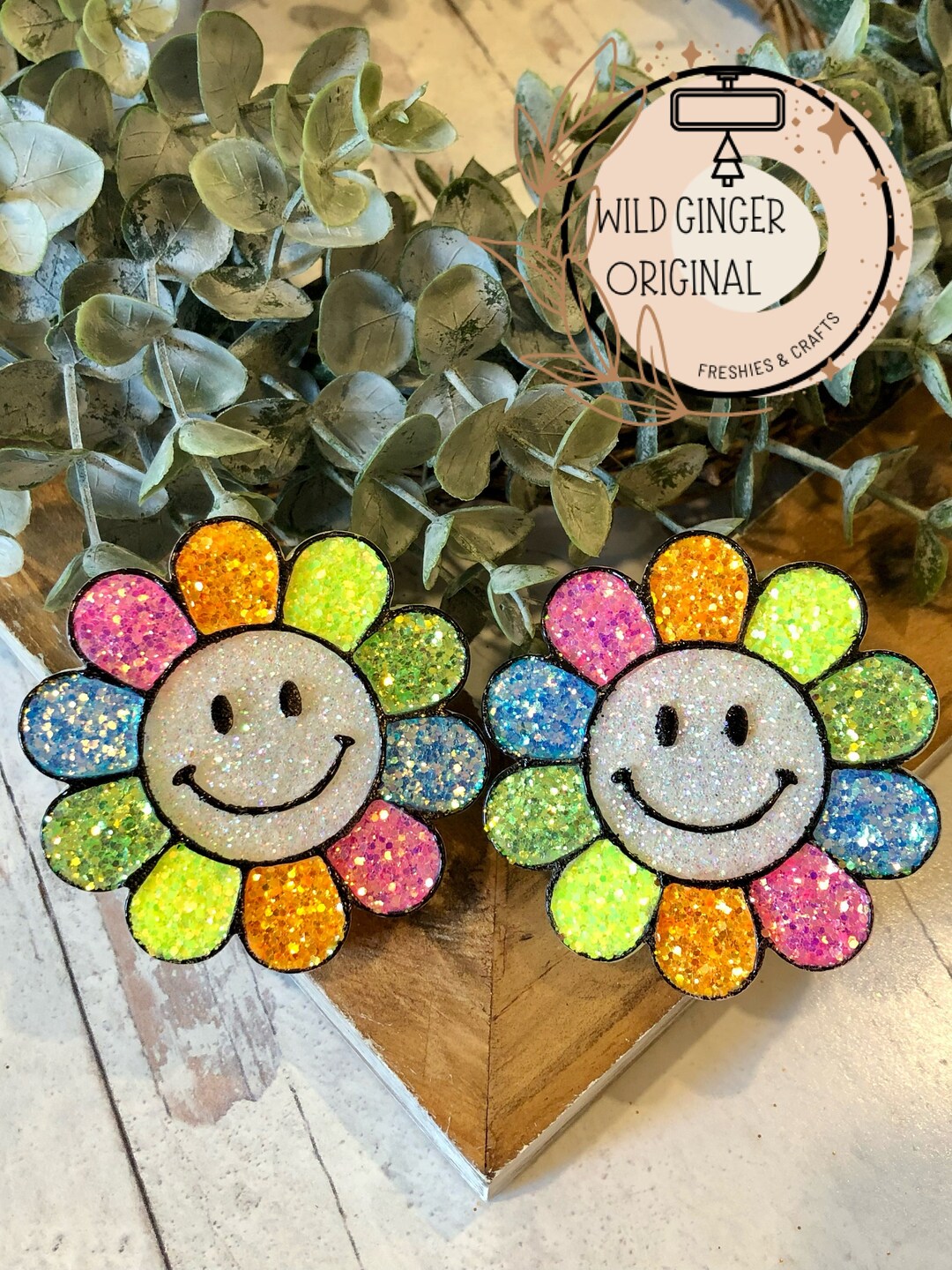 Made to Order Smiley Face Vent Clip Freshies Flower Vent Clips Freshies