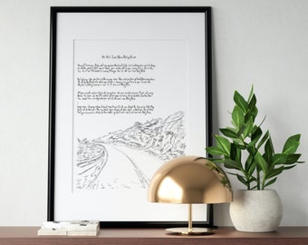 Bob Dylan Lyric Print / It&#39;s All Over Now Baby Blue / Printable Digital Download / Mondo Scripto, Top Selling Items, Trending Now