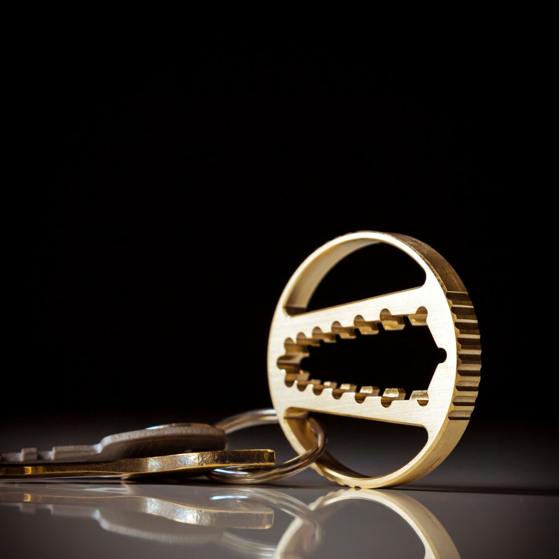 Pocket Tool Keychain Wrench CNC Bronze Keychain Modern Etsy