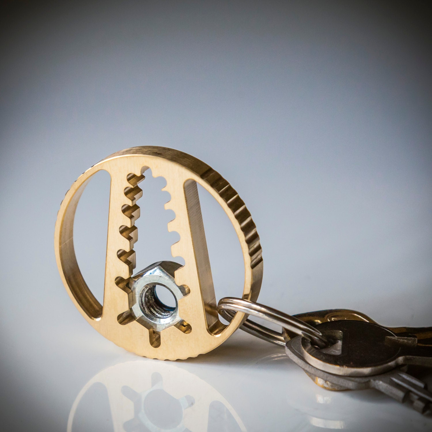 Pocket Tool Keychain Wrench CNC Bronze Keychain Modern Etsy