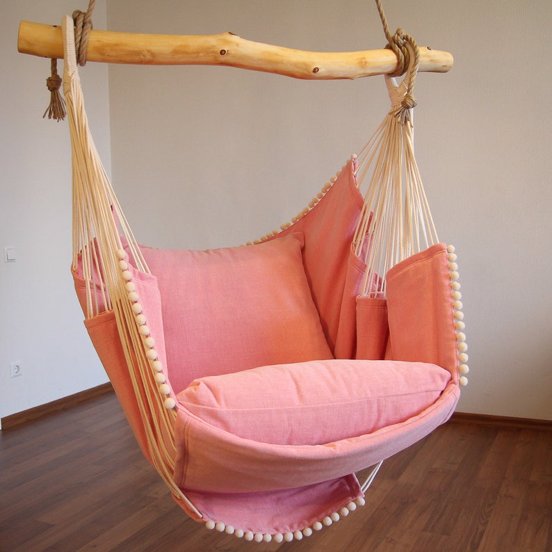 Hammock chair Pink Etsy