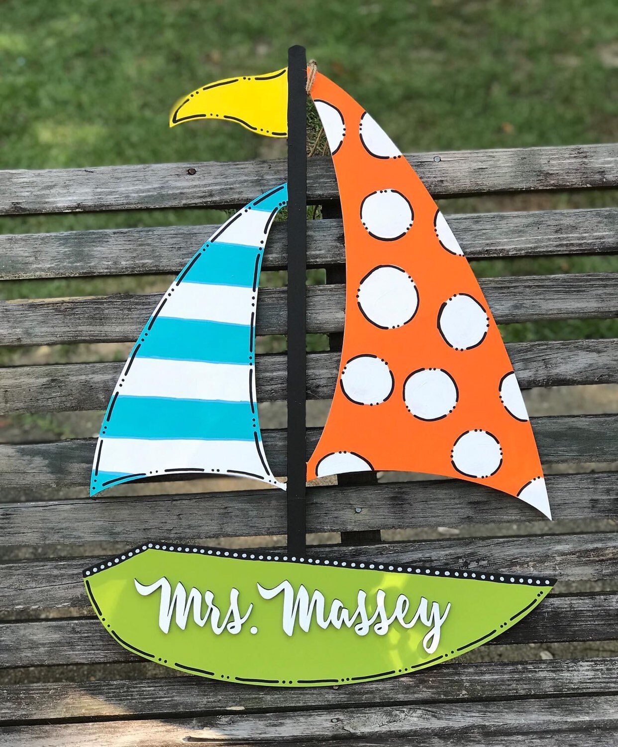 Nautical Boat Personalized Door Hanger Etsy