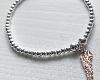 Angel wing charm bracelet ~ Angel charm bracelet