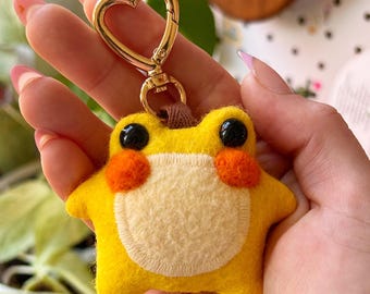 Ducky the Pocket Frog Weighted Plush Keychain