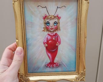 Framed FINE ART PRINT of Cindy Lou Who