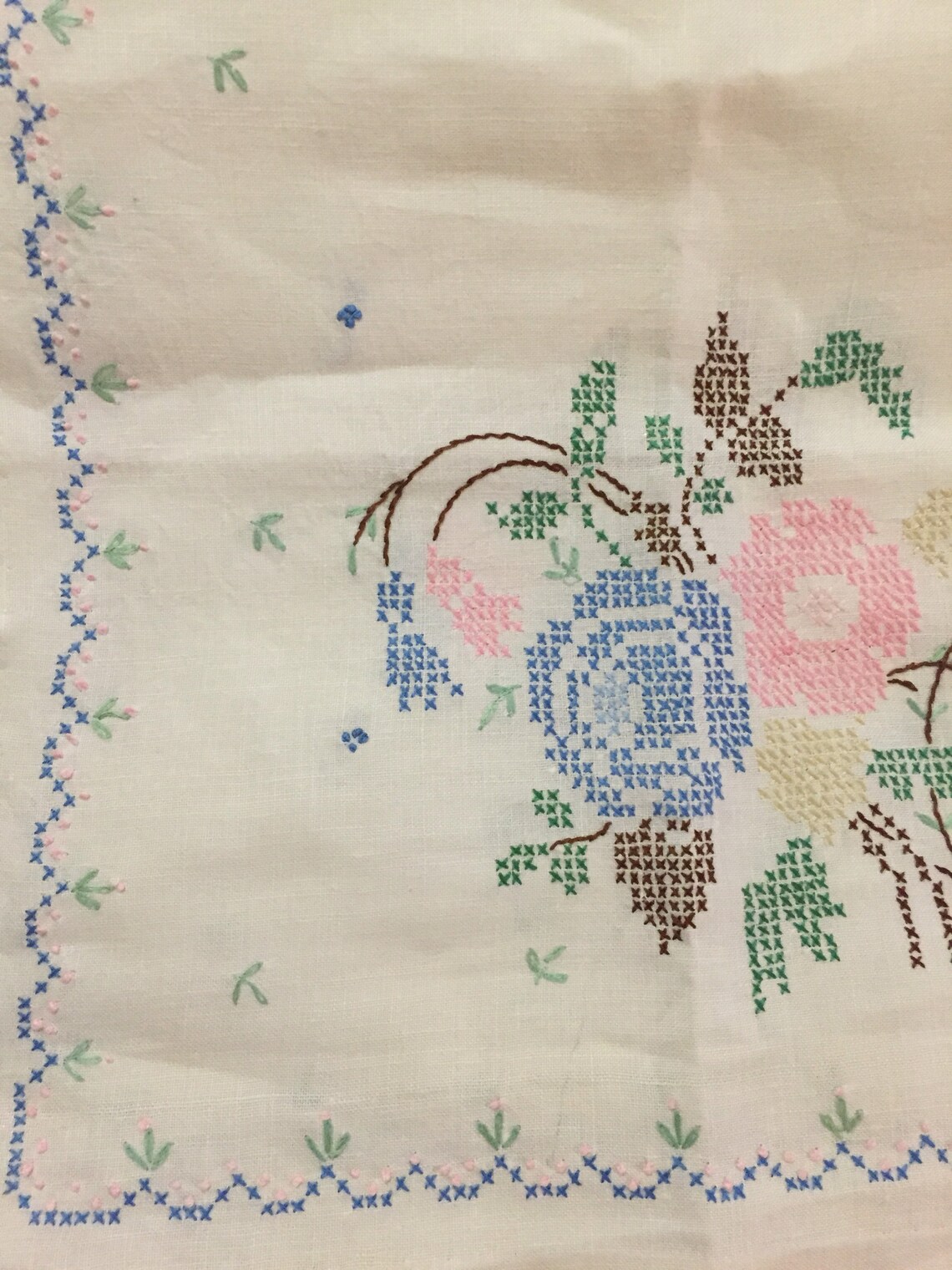 Antique Crossstitch Linens 13 Etsy