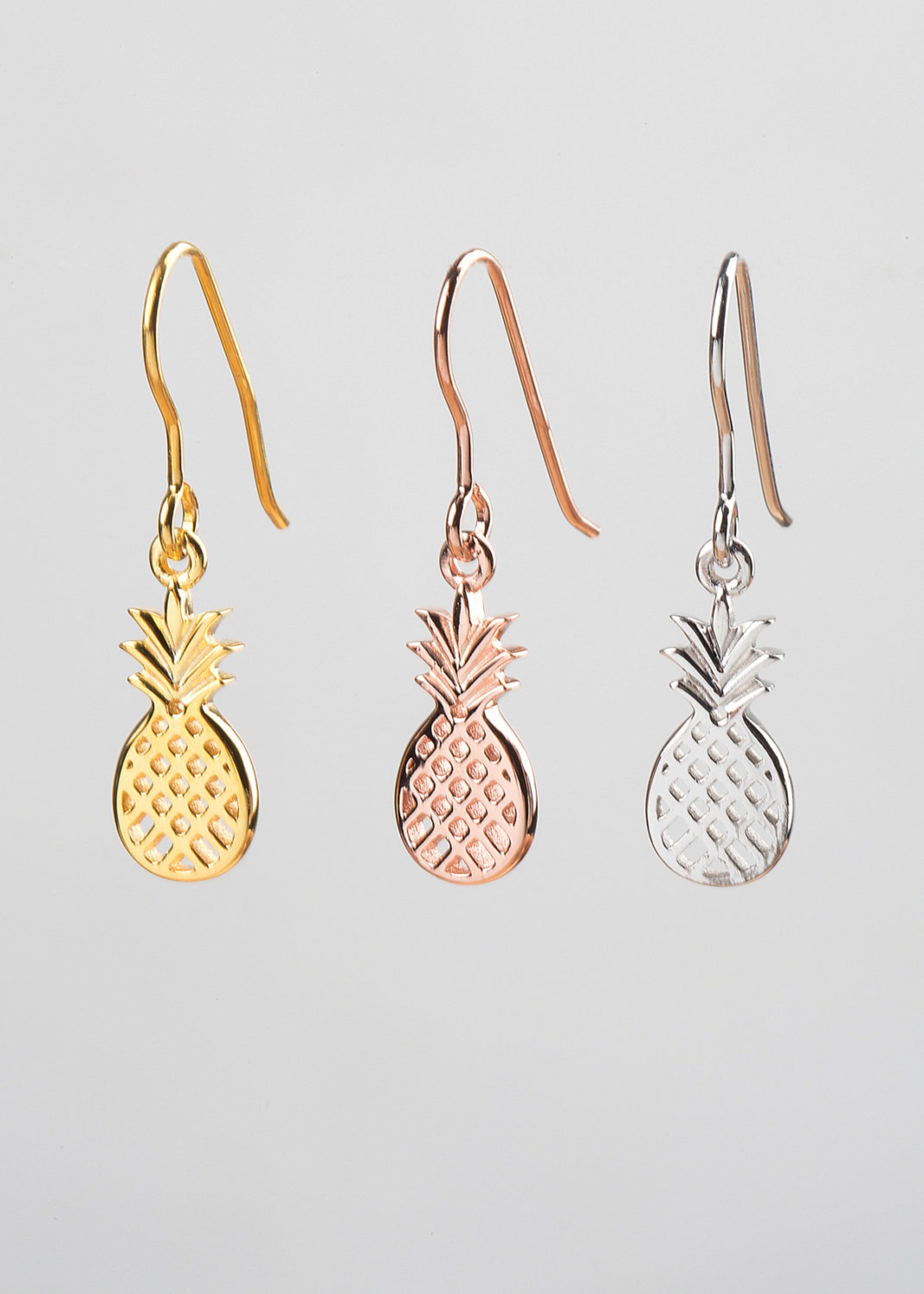 Pineapple Earrings Dangle Earrings Cute Earrings Sterling Etsy