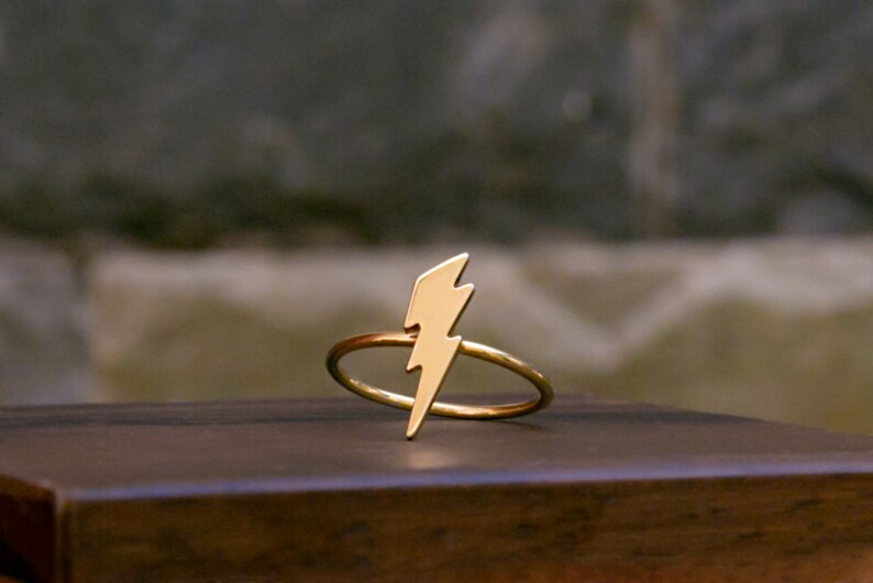 Lightning Bolt Ring Silver Thunder Ring 925 Sterling Silver | Etsy