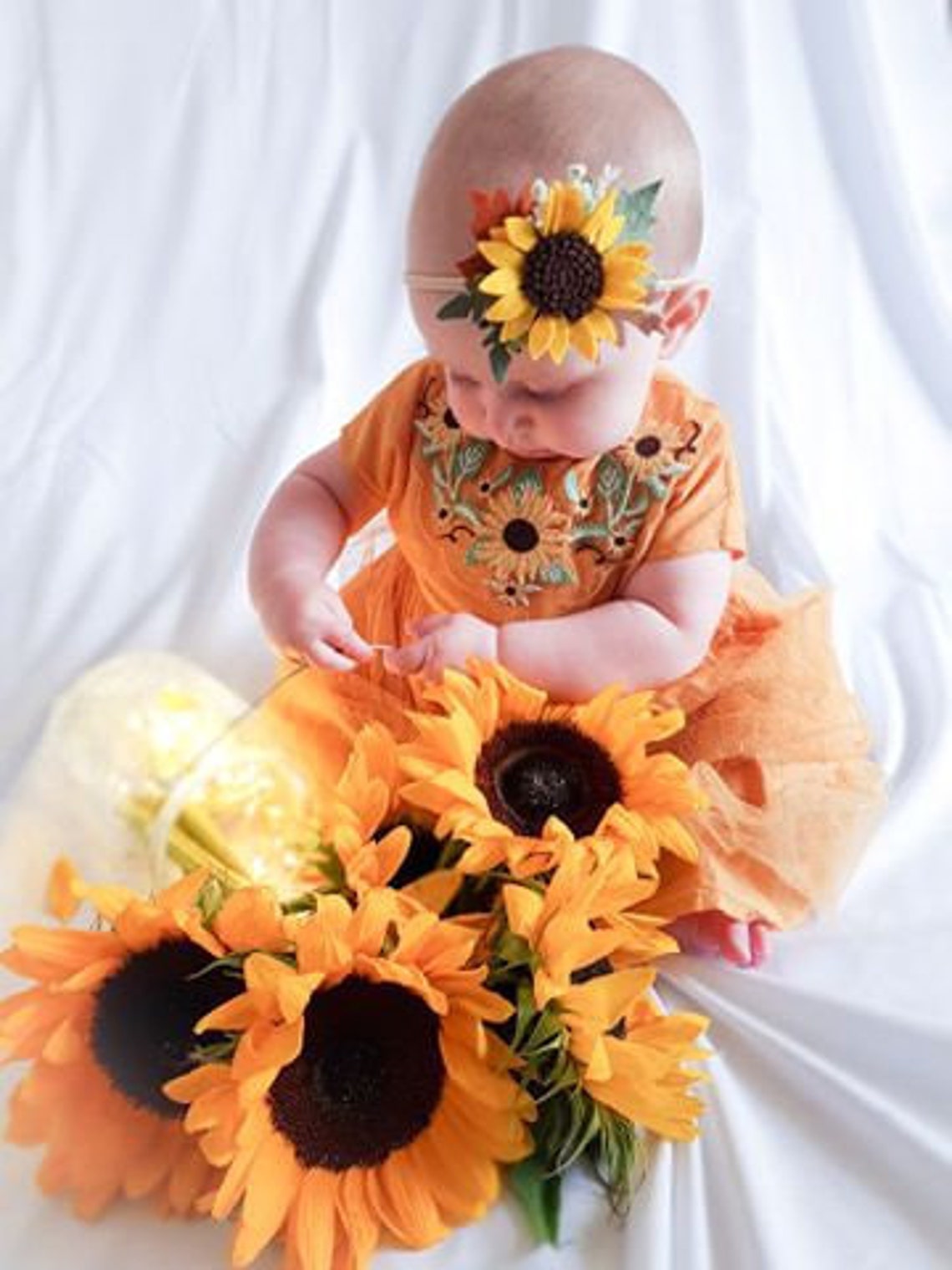 Autumn Felt Flower Headband Boho Flower Crown Sunflower Etsy