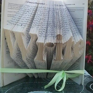 Book Folding Pattern for &quot;Write&quot; ~ author ~ Writer +FREE TUTORIAL