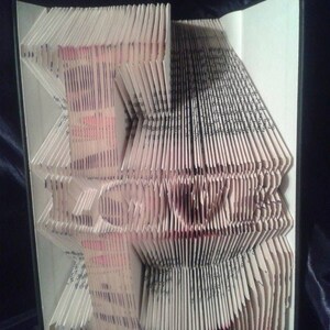 Book folding pattern for Love monogram +free tutorial