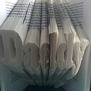 Book folding pattern for &quot;Daddy&quot; plus free tutorial