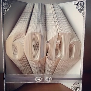 Book folding pattern for "60th" Birthday ~ Anniversary +FREE TUTORIAL