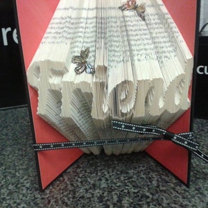 Book folding Pattern for the word Friend