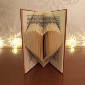 Beginners Book Folding Pattern for a Heart FREE TUTORIAL image 1