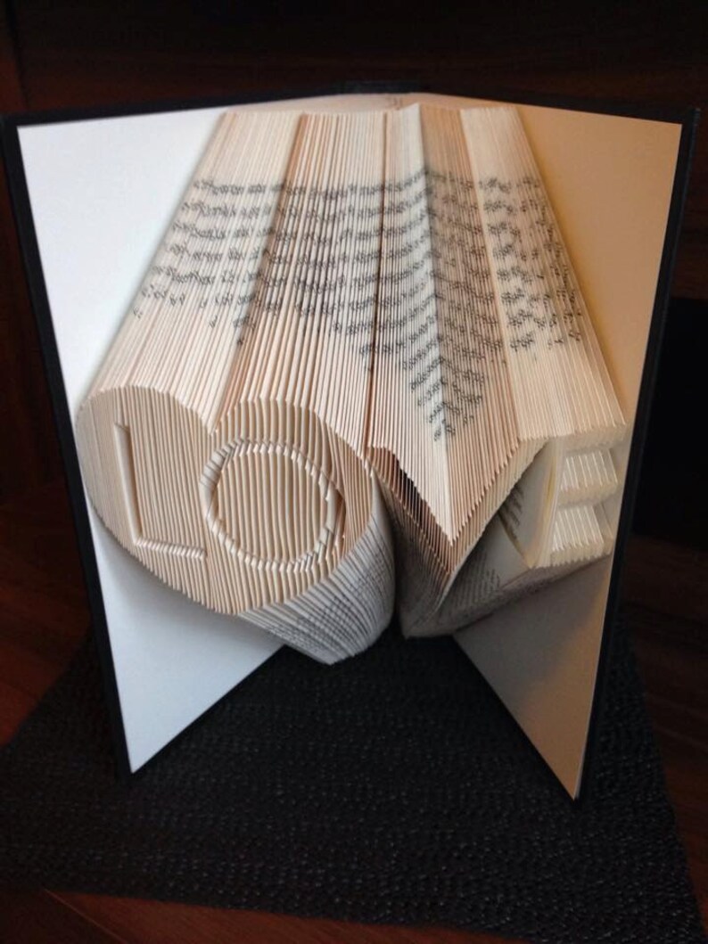 book folding pattern for love with heart free etsy