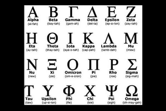 Greek Alphabet Book Folding Patterns. Greek Symbols. Omega - Etsy