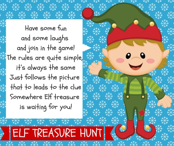 Elf Treasure Hunt Christmas Elf Antics Elf Props Elf | Etsy UK