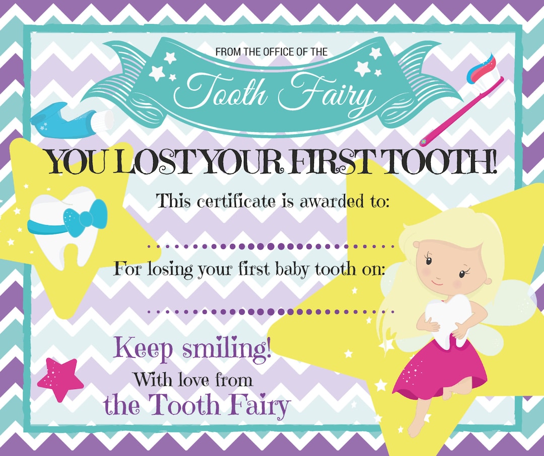 tooth-fairy-certificate-for-losing-first-baby-tooth-etsy