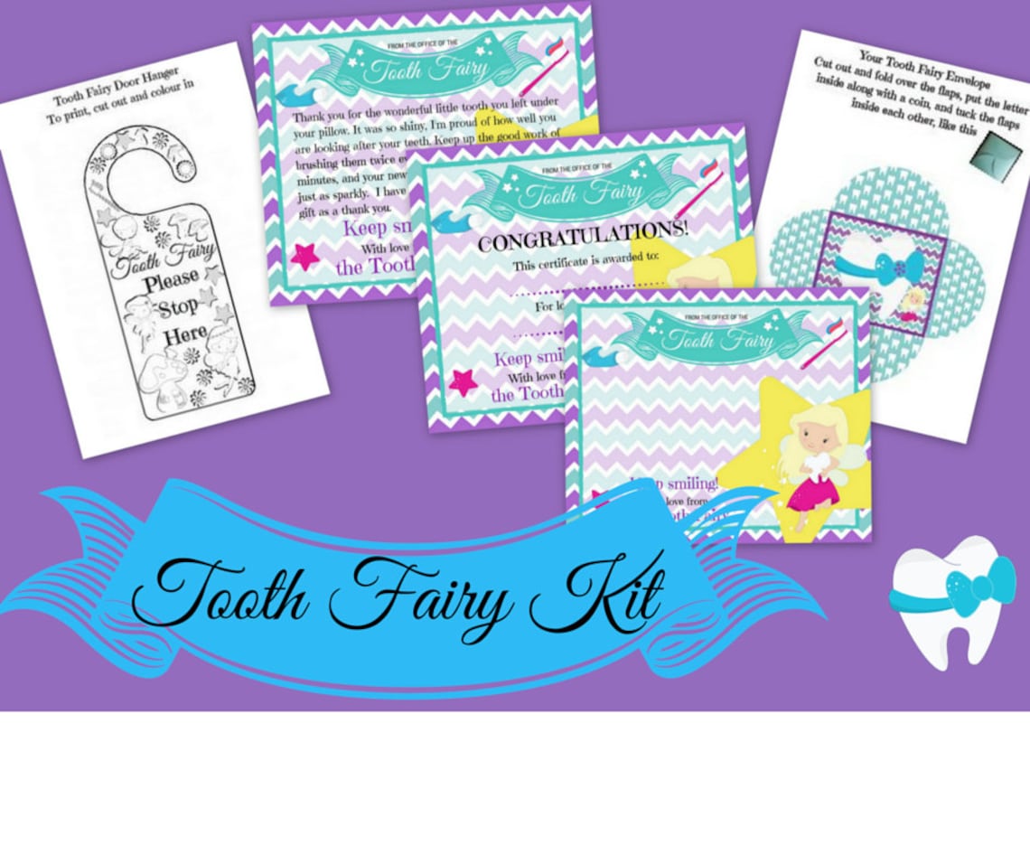 Tooth Fairy Letter Kit Contains Letter and Certificate From - Etsy