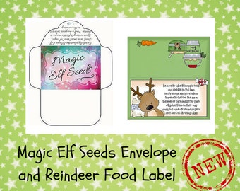 Magic Elf Seeds, Reindeer Food Label, Elf Printables, Elf Antics, Elf Props