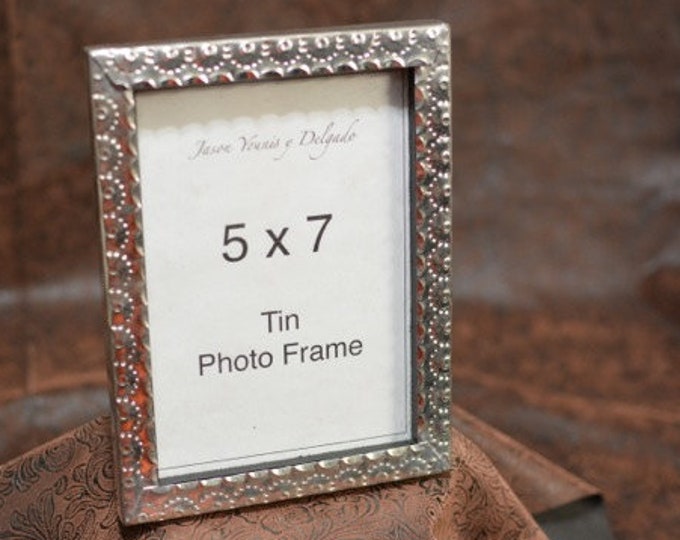 Antique Photo Holder Tin Metal picture Frame With Photo of Etsy