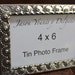 4x6 Picture Frame Vintage Tin Hand Punched 10th Anniversary Wedding gift metal photo frame Southwest style decor boyfriend gift