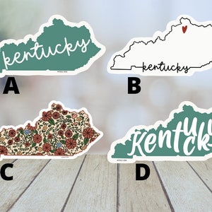 Kentucky State Stickers, Magnets for Laptop, Water Bottle, Vinyl Sticker