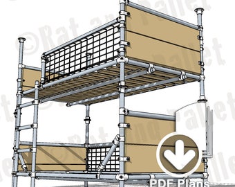 Make Scaffold Bunks from Instruction Plans. Modern Industrial, Loft Style Bunk Bed Idea for Kids / Teenage Bedroom. Separates to Single Beds