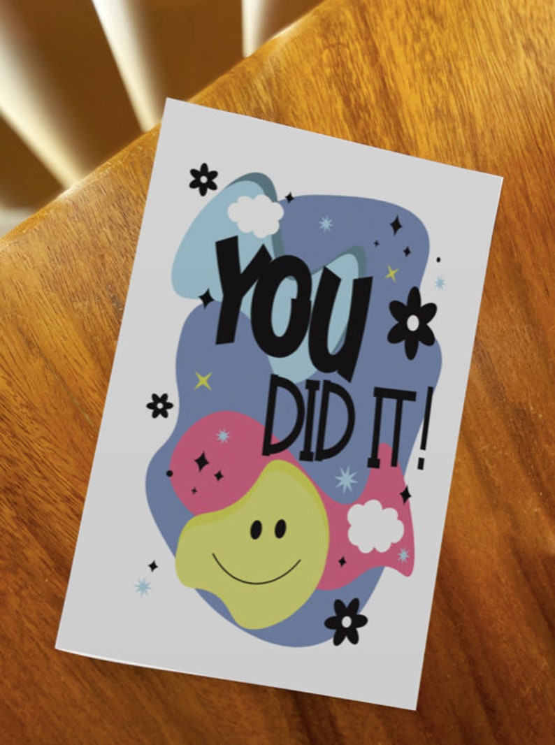 Digital Download you Did It Printable Greeting Card - Etsy