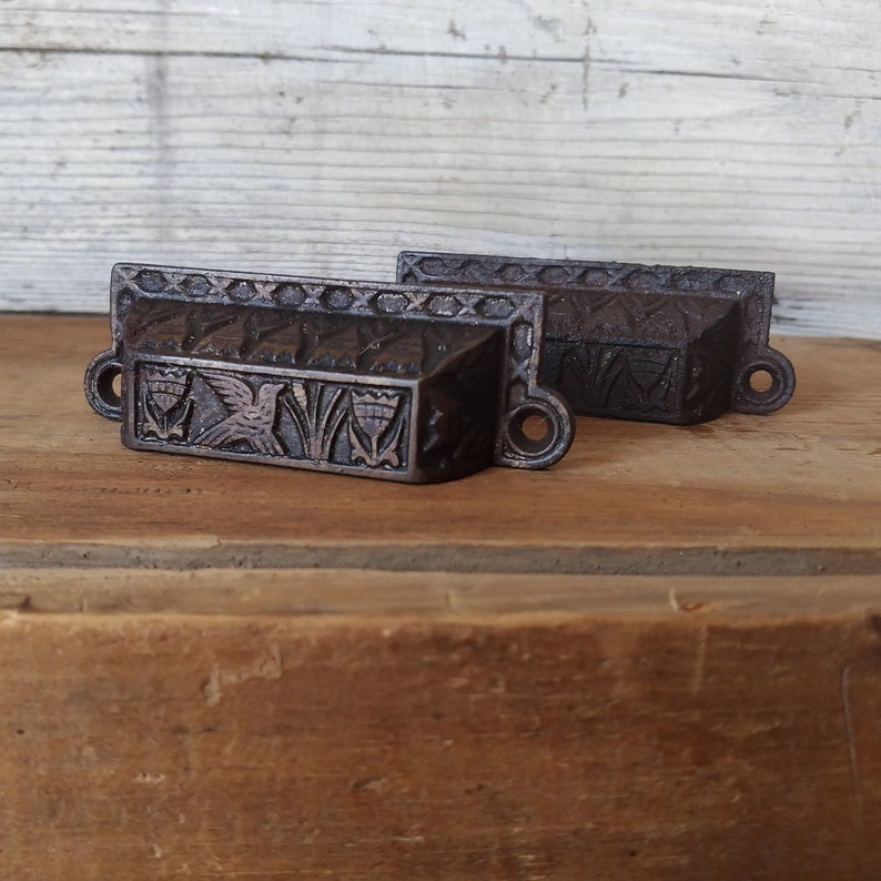 Pair Of 1800 S Bird Eastlake Apothecary Drawer Pull Etsy