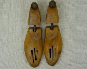 Rochester Shoe Tree Co. Wooden Shoe Keepers // Shoe Form // Vintage Home Decor // Hardwood Shoe Stay