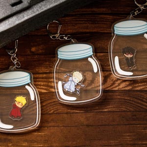 Trigun Stampede Jar Shaker Charms Knives Vash Wolfwood