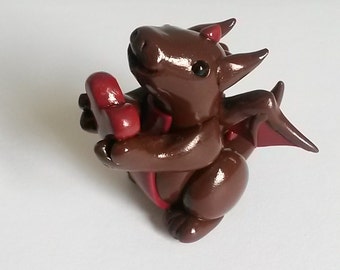 Brown Valentine's Dragon With Heart